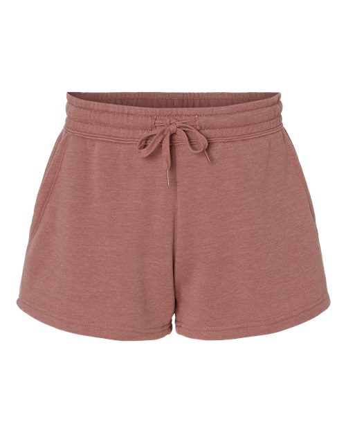 Women’s Lightweight California Wave Wash Fleece Shorts - Dusty Rose Front