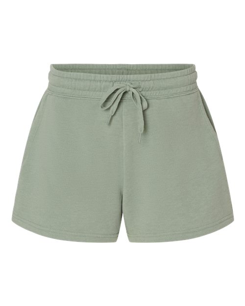 Women’s Lightweight California Wave Wash Fleece Shorts - Sage Front