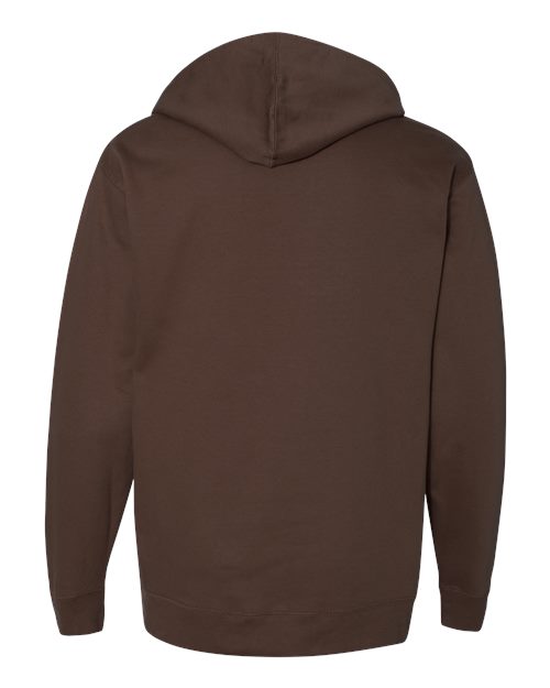 Unisex Midweight Hooded Sweatshirt - Brown Back