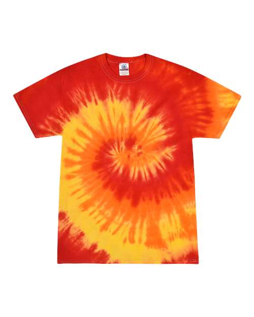 Unisex Multi-Color Tie-Dyed T-Shirt - Blaze Front
