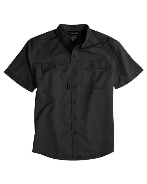 Men's Crossroad Woven Short Sleeve Shirt - Charcoal Front
