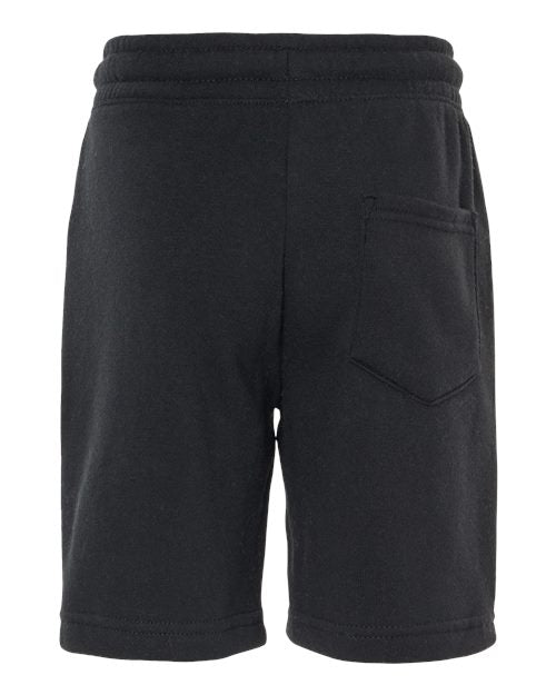 Independent Trading Co. Youth Lightweight Special Blend Fleece Shorts - Back