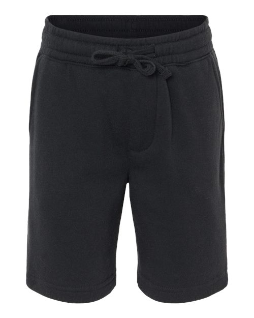 Youth Lightweight Special Blend Fleece Shorts - Black Front