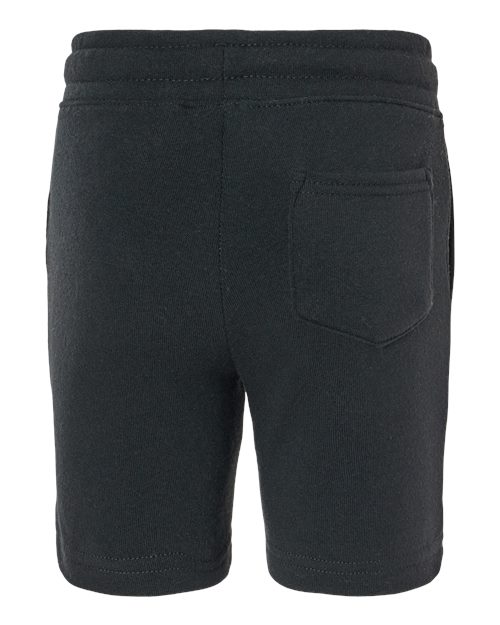 Toddler Lightweight Special Blend Fleece Shorts - Black Back