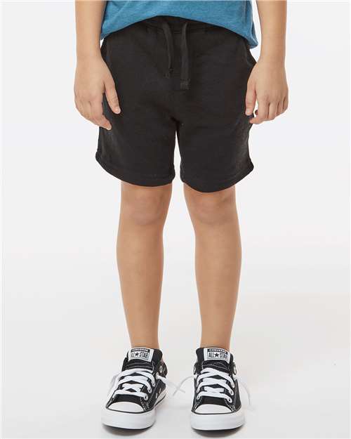 Independent Trading Co. Toddler Lightweight Special Blend Fleece Shorts - Model Front