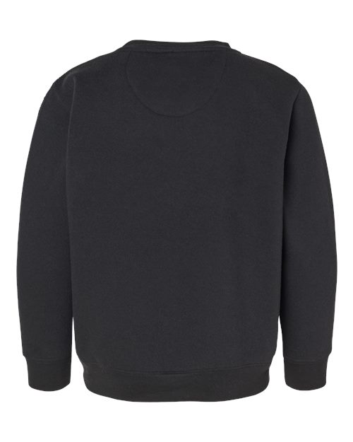 Youth Elevated Fleece Crewneck Sweatshirt - Black Back