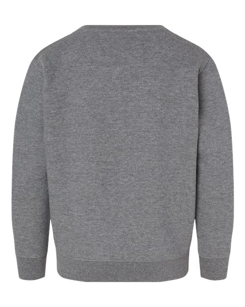 Youth Elevated Fleece Crewneck Sweatshirt - Granite Heather Back