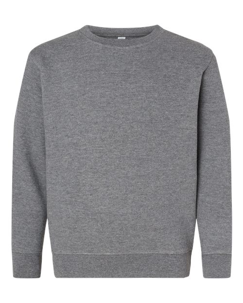 Youth Elevated Fleece Crewneck Sweatshirt - Granite Heather Front