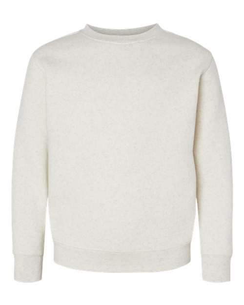 Youth Elevated Fleece Crewneck Sweatshirt - Natural Heather Front