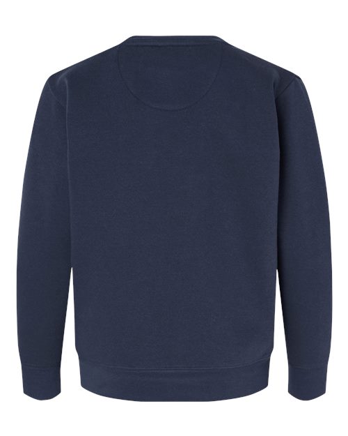 Youth Elevated Fleece Crewneck Sweatshirt - Navy Back