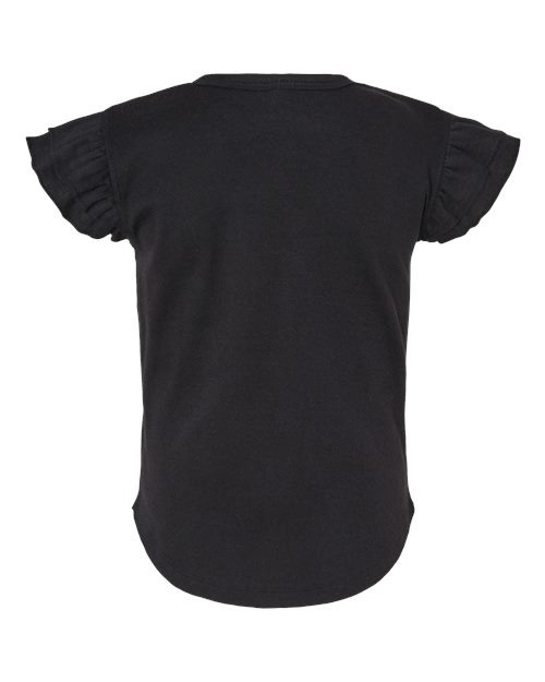 Toddler Flutter Sleeve Tee - Black Back