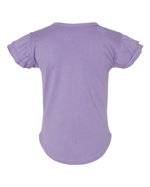 Toddler Flutter Sleeve Tee - Lavender Back