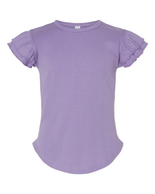 Toddler Flutter Sleeve Tee - Lavender Front