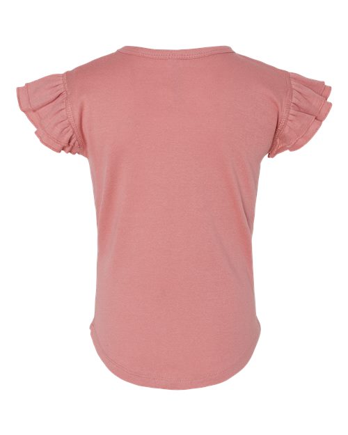 Toddler Flutter Sleeve Tee - Mauvelous Back