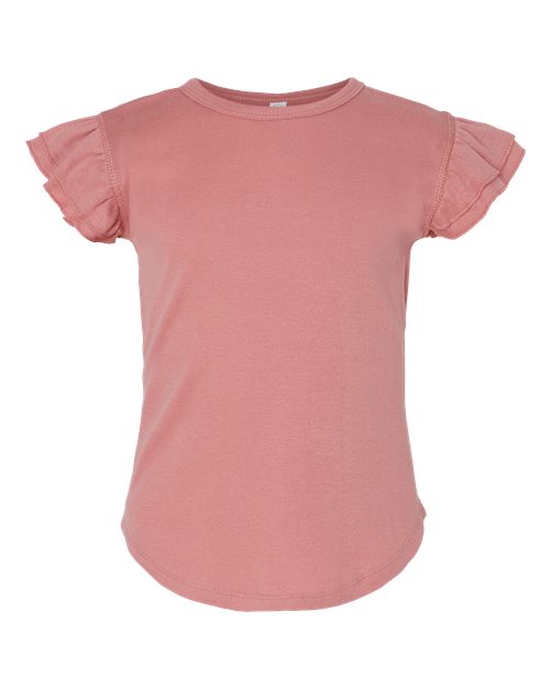 Toddler Flutter Sleeve Tee - Mauvelous Front
