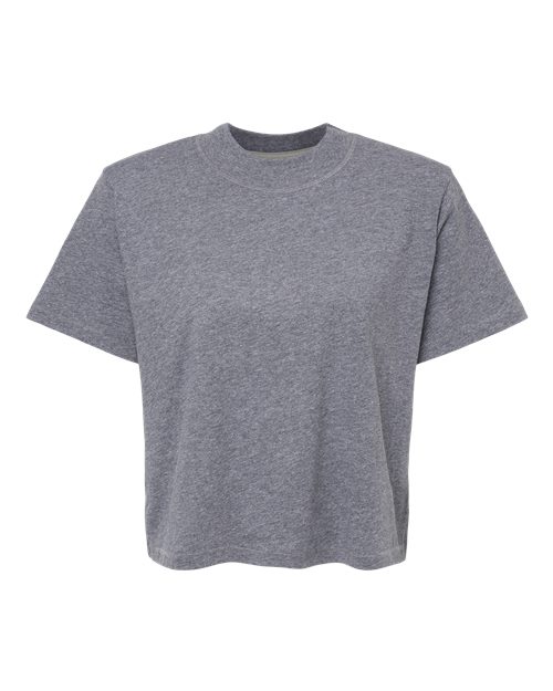 Women's Boxy Tee - Granite Heather Front