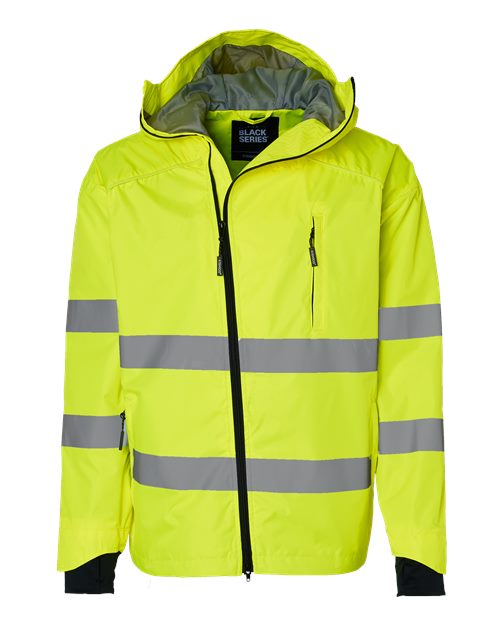 Unisex Premium Black Series® Windbreaker - Lime/ Black Front