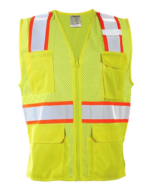 Women's Standard Vest - Lime/ Orange Front