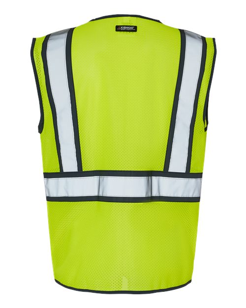 Unisex Standard Contrast Vest - Lime/ Black Back