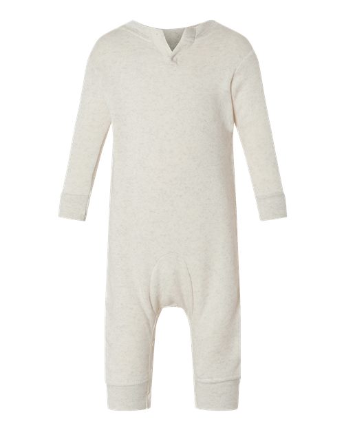 Infant Fleece One-Piece - Natural Heather Back