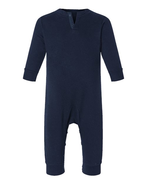 Infant Fleece One-Piece - Navy Back