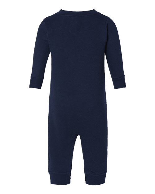 Infant Fleece One-Piece - Navy Front
