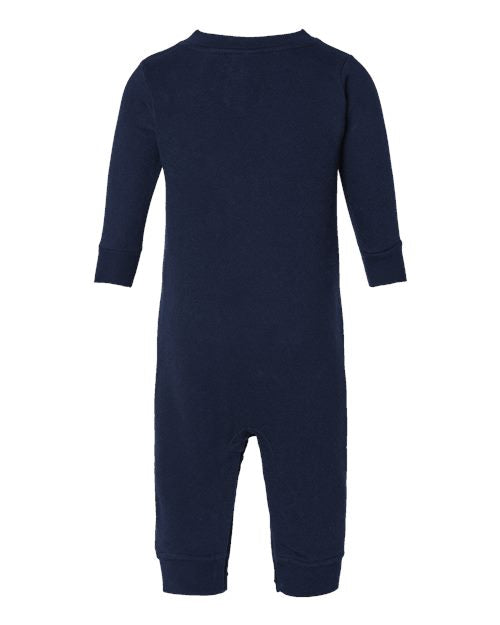 Rabbit Skins Infant Fleece One-Piece - Navy Front