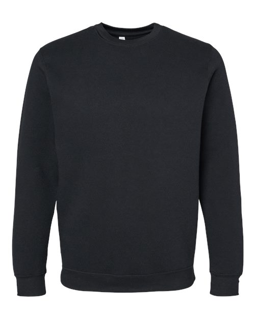 Unisex Elevated Fleece Crewneck Sweatshirt - Black Front