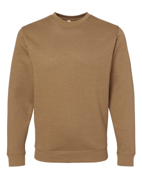 Unisex Elevated Fleece Crewneck Sweatshirt - Coyote Brown Front