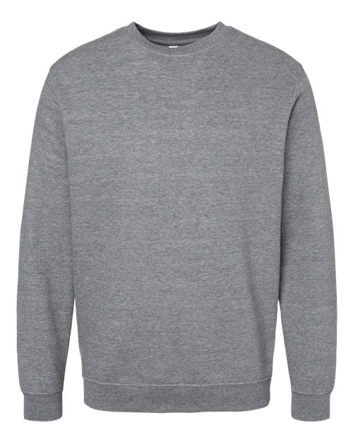 LAT Unisex Elevated Fleece Crewneck Sweatshirt - Granite Heather Front