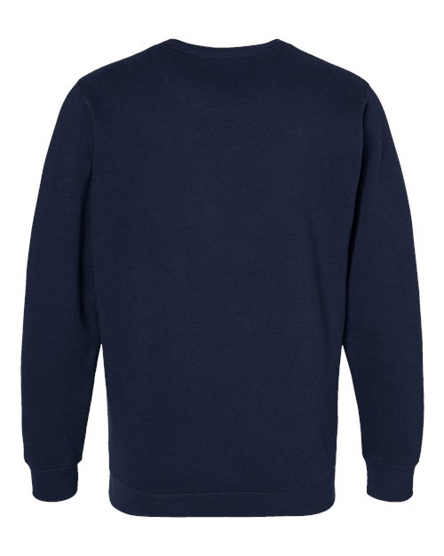 Unisex Elevated Fleece Crewneck Sweatshirt - Navy Back