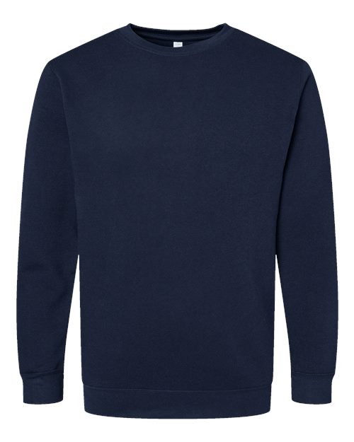 Unisex Elevated Fleece Crewneck Sweatshirt - Navy Front