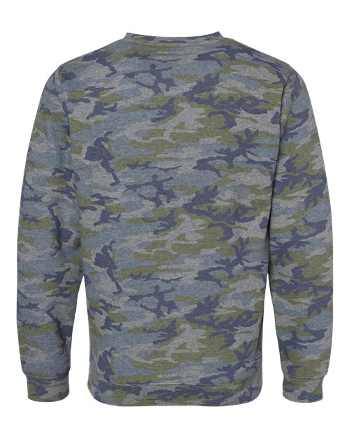 Unisex Elevated Fleece Crewneck Sweatshirt - Vintage Camo Back