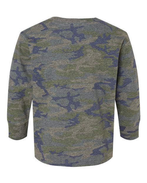 Toddler Fine Jersey Long Sleeve Tee - Vintage Camo Back