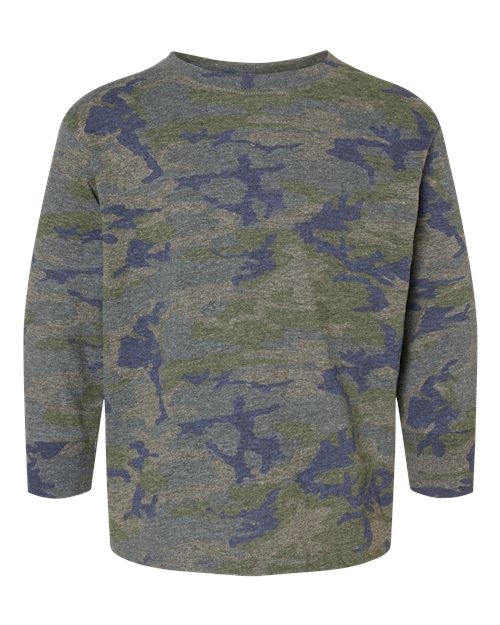 Toddler Fine Jersey Long Sleeve Tee - Vintage Camo Front