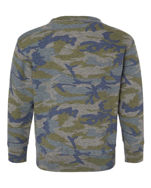 Toddler Fleece Crewneck Sweatshirt - Vintage Camo Back