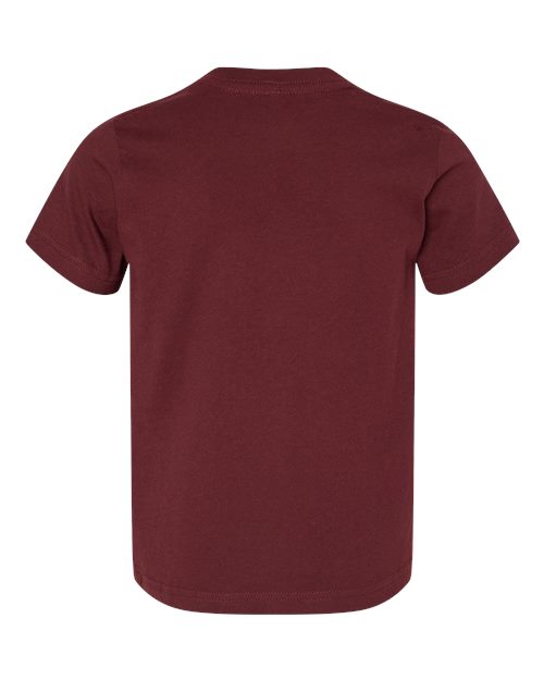 Toddler Fine Jersey Tee - Maroon Back