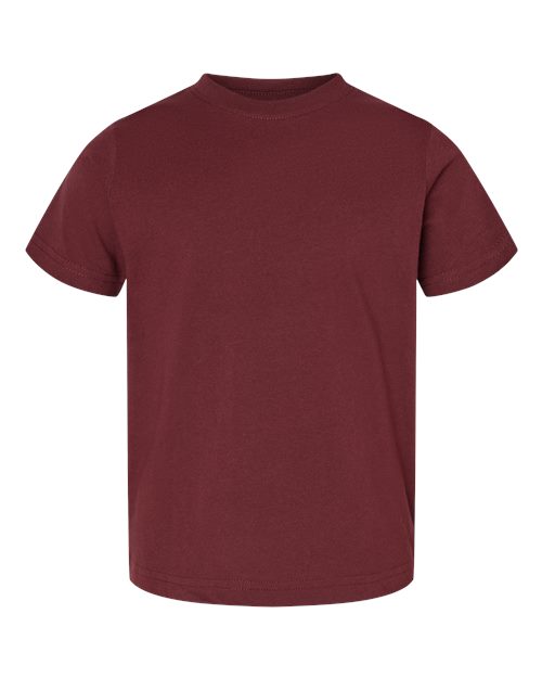 Toddler Fine Jersey Tee - Maroon Front