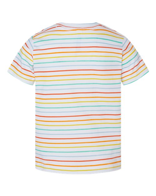 Toddler Fine Jersey Tee - Rainbow Stripe Back