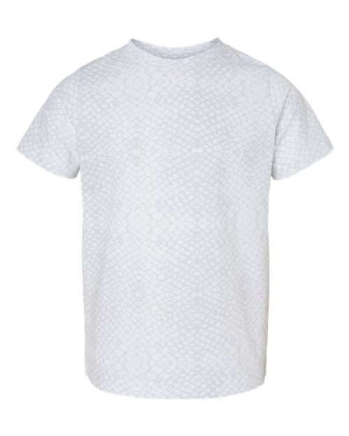 Toddler Fine Jersey Tee - White Reptile Front