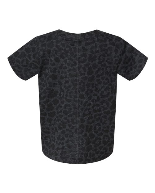 Infant Fine Jersey Tee - Black Leopard Back
