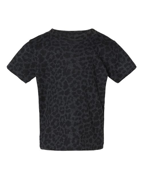 Infant Fine Jersey Tee - Black Leopard Front