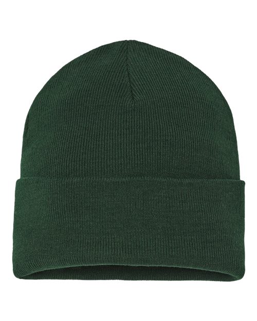 Sustainable Beanie - Bottle Green Back