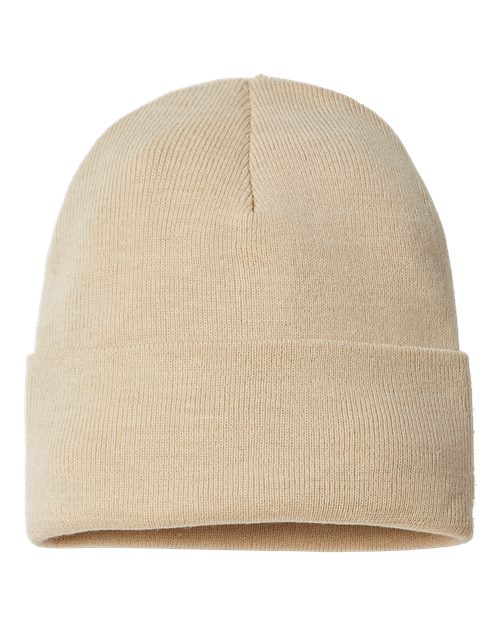 Sustainable Beanie - Light Beige Back