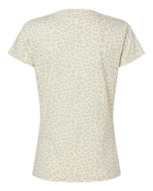Women's Fine Jersey Tee - Natural Leopard Back