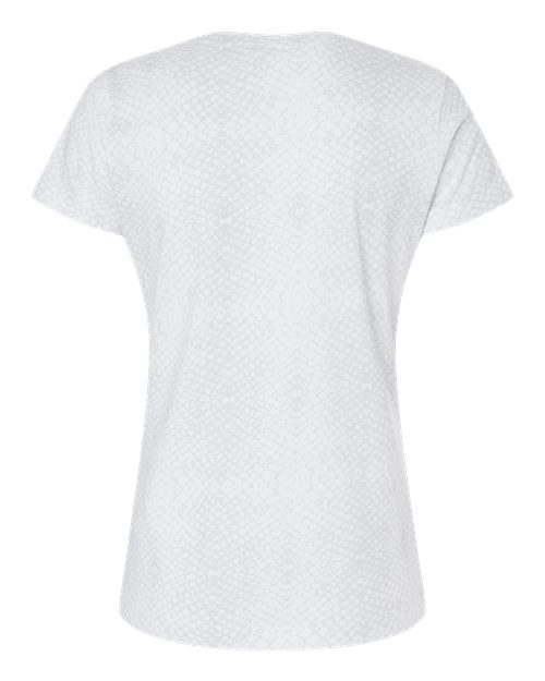 Women's Fine Jersey Tee - White Reptile Back