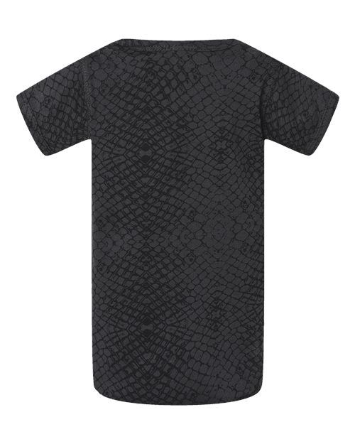 Infant Fine Jersey Bodysuit - Black Reptile Back