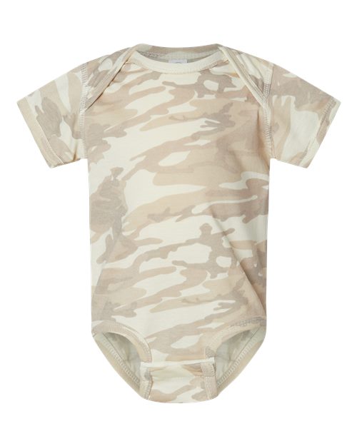 Infant Fine Jersey Bodysuit - Natural Camo Front
