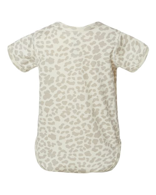 Infant Fine Jersey Bodysuit - Natural Leopard Back