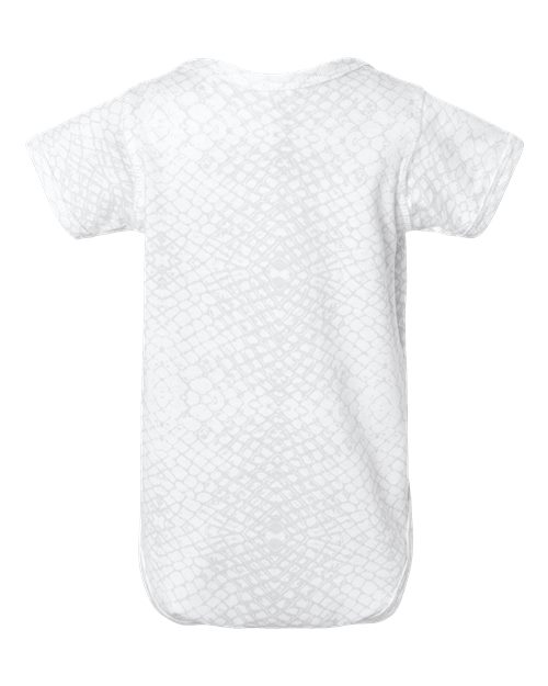 Infant Fine Jersey Bodysuit - White Reptile Back